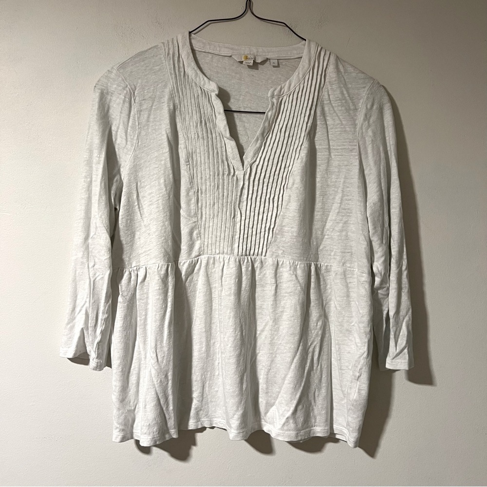 Boden Linen Top 3/4 Sleeve Size XL
